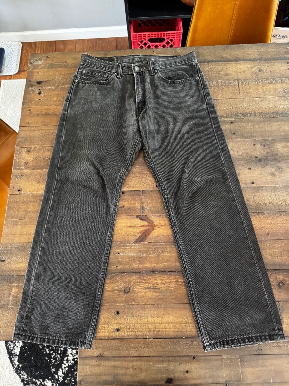 505 Levi's Black Jeans W34 L30